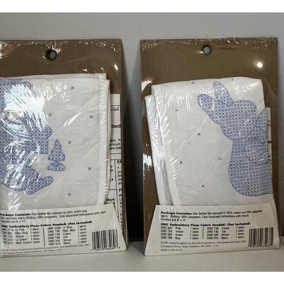 Bucilla Daisy Kingdom Bunny Lot of 2 Pre-Quilted Bib Craft Kit New - Picture 4 of 4